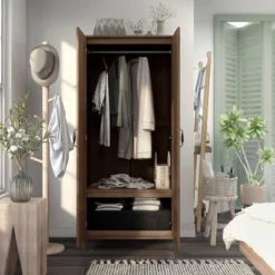Andreasson Wardrobe Closet Distressed Walnut - HOMES: Inside + Out 12 Andreasson Wardrobe Closet Distressed Walnut - HOMES: Inside + Out -HOMES: Inside + Out Store GUEST 55421d8e 0399 4bb1 9f96 54028379035a