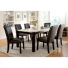 7pc Lanbert Marble Table Top Dining Table Set Dark Walnut - HOMES: Inside + Out
