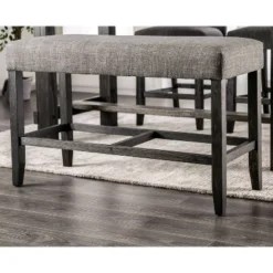 Norelo Upholstered Counter Height Bench Gray - HOMES: Inside + Out