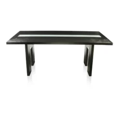 7pc Stevenson Glass Insert Open Shelf W/Led Lights Dining Table Set Black - HOMES: Inside + Out 12 7pc Stevenson Glass Insert Open Shelf W/Led Lights Dining Table Set Black - HOMES: Inside + Out -HOMES: Inside + Out Store GUEST 56180ad8 1b23 414c 865f 728419c865cc