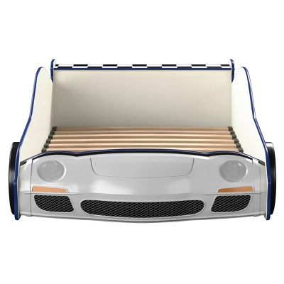 Twin Quessa Police Car Bed With Led Headlight Chair Black/White - HOMES: Inside + Out 11 Twin Quessa Police Car Bed With Led Headlight Chair Black/White - HOMES: Inside + Out - Image 11