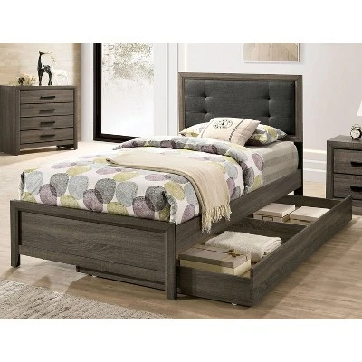 2pc Full Morningside Transitional Bed And Trundle Set Gray/Charcoal - HOMES: Inside + Out 1 2pc Full Morningside Transitional Bed And Trundle Set Gray/Charcoal - HOMES: Inside + Out