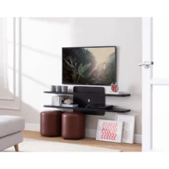 Mater 2 Tiers Open Shelves Floating Console Fits Tv's Up To 65" - HOMES: Inside + Out -HOMES: Inside + Out Store GUEST 585e8b83 a8b6 41e9 a272 de96abd4df74