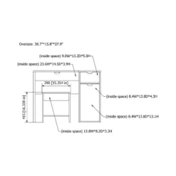 Lena 3 Drawer Vanity Set Dark Walnut - HOMES: Inside + Out -HOMES: Inside + Out Store GUEST 5ae306ac e10b 4c62 8928 b6e17012af03