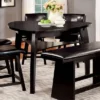 Bronswood Triangular Open Shelf Counter Dining Table Black - HOMES: Inside + Out