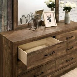 Quail 6 Drawer Dresser Rustic Light Walnut - HOMES: Inside + Out -HOMES: Inside + Out Store GUEST 5d633156 8466 49cf 91f6 9515da7c956e