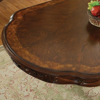 9pc Lion Claw Elegant Carved Extendable Dining Table Set Wood/Antique Oak - HOMES: Inside + Out 11 9pc Lion Claw Elegant Carved Extendable Dining Table Set Wood/Antique Oak - HOMES: Inside + Out - Image 11