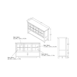 Carita Transitional Windowpane Cabinets Buffet - HOMES: Inside + Out -HOMES: Inside + Out Store GUEST 5fc0e92d 0226 4fc2 8254 f2c81e7e56c9 1