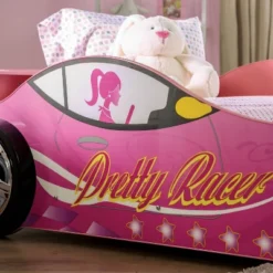 Twin Naglin Racing Car Bed With Led Headlight Pink - HOMES: Inside + Out -HOMES: Inside + Out Store GUEST 60eb3dff 373d 4489 9cb5 9b0d39d5d596