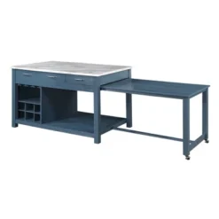 Fredricke Extendable Kitchen Island With Faux Marble - HOMES: Inside + Out -HOMES: Inside + Out Store GUEST 61d7a0ac f71e 425a 8633 67221aee98dc