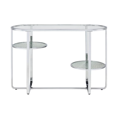 Rueledge Glam 2 Shelf Sofa Table Chrome - HOMES: Inside + Out 4 Rueledge Glam 2 Shelf Sofa Table Chrome - HOMES: Inside + Out - Image 4