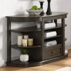 Lusk Wooden Sofa Table Gray - HOMES: Inside + Out