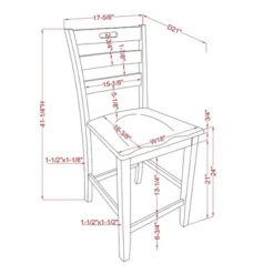 2pk Danforthe Ladder Back Counter Height Chairs - HOMES: Inside + Out -HOMES: Inside + Out Store GUEST 674a9193 47f0 423e b874 a19fb0288958