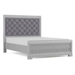 3pc Tenaya Bed With 2 Nightstands Set Silver/Gray - HOMES: Inside + Out 24 3pc Tenaya Bed With 2 Nightstands Set Silver/Gray - HOMES: Inside + Out -HOMES: Inside + Out Store GUEST 676865a2 29c7 4e03 8a36 e70f939ce1fa