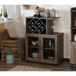 Morse Farmhouse Mobile Wine Cabinet Reclaimed Oak - HOMES: Inside + Out 14 Morse Farmhouse Mobile Wine Cabinet Reclaimed Oak - HOMES: Inside + Out -HOMES: Inside + Out Store GUEST 67fe783f 889b 4160 9e64 3e04bebd083a