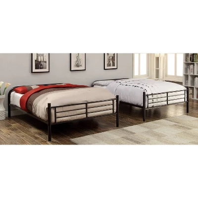 HOMES: Inside + Out Twin Over Twin Kids' Dero Bed Black - IoHOMES 1 HOMES: Inside + Out Twin Over Twin Kids' Dero Bed Black - IoHOMES