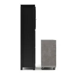 2pc Torrey Multi Storage Buffet And Bar Tower Set Black/Cement - HOMES: Inside + Out 7 2pc Torrey Multi Storage Buffet And Bar Tower Set Black/Cement - HOMES: Inside + Out -HOMES: Inside + Out Store GUEST 690de781 5be2 487e 9fe1 aab979f25425