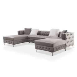 Elmhurst U Shaped Glam Tufted Sectional - HOMES: Inside + Out -HOMES: Inside + Out Store GUEST 6a8554f8 0030 4bf5 9351 0cd0218ddd42