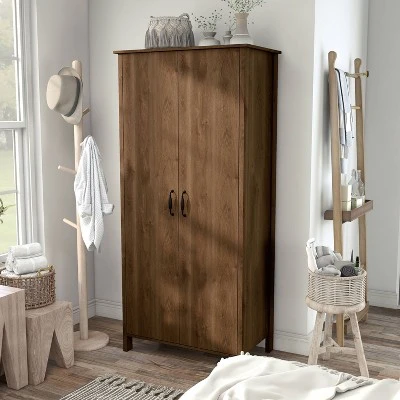 Andreasson Wardrobe Closet Distressed Walnut - HOMES: Inside + Out 1 Andreasson Wardrobe Closet Distressed Walnut - HOMES: Inside + Out