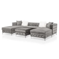 Elmhurst U Shaped Deep Button Tufted Sectional With Ottoman - HOMES: Inside + Out -HOMES: Inside + Out Store GUEST 704de1c5 168a 4ac6 aa69 e0cb32e8491a