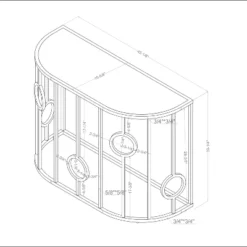 Oakmonte Mirrored Semi Circle Sofa Table Chrome - HOMES: Inside + Out -HOMES: Inside + Out Store GUEST 73937b52 2324 4843 ab63 9a1ee83b8ab5