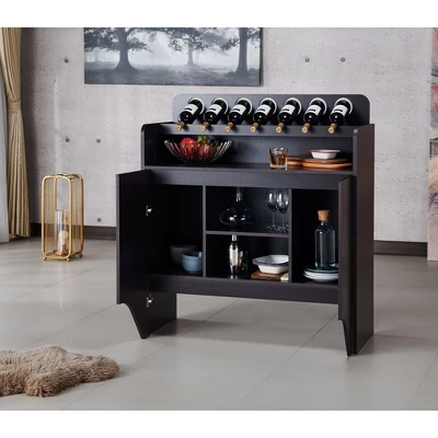 Belfi Wine Cabinet Espresso - HOMES: Inside + Out 4 Belfi Wine Cabinet Espresso - HOMES: Inside + Out - Image 4