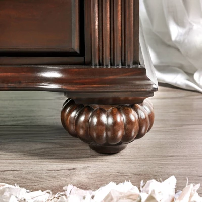 3pc California King Pennings Traditional Bed Set And Nightstand With Chest Dark Walnut - HOMES: Inside + Out 10 3pc California King Pennings Traditional Bed Set And Nightstand With Chest Dark Walnut - HOMES: Inside + Out - Image 10