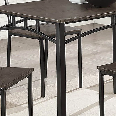 5pc Malsbary Industrial Dining Table Set Antique Brown - HOMES: Inside + Out 2 5pc Malsbary Industrial Dining Table Set Antique Brown - HOMES: Inside + Out - Image 2