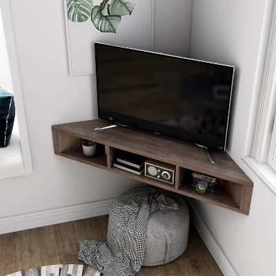Tybo Open Shelves Corner Floating Console Fits Tv's Up To 50" - HOMES: Inside + Out 4 Tybo Open Shelves Corner Floating Console Fits Tv's Up To 50" - HOMES: Inside + Out - Image 4