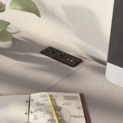 59" Gulnora L Shaped Desk With USB Power Ports - HOMES: Inside + Out -HOMES: Inside + Out Store GUEST 7b12fcf7 3615 44d3 8da4 bf8c35d7b6cb