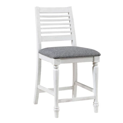 7pc Cambrien Rustic Farmhouse Counter Height Dining Set Antique White/Gray - HOMES: Inside + Out 5 7pc Cambrien Rustic Farmhouse Counter Height Dining Set Antique White/Gray - HOMES: Inside + Out - Image 5