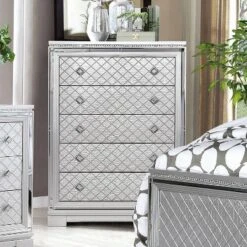6pc Tenaya Bedroom Set Silver/Gray - HOMES: Inside + Out -HOMES: Inside + Out Store GUEST 7d795cd4 a1c1 46d1 be81 3be53d172bba