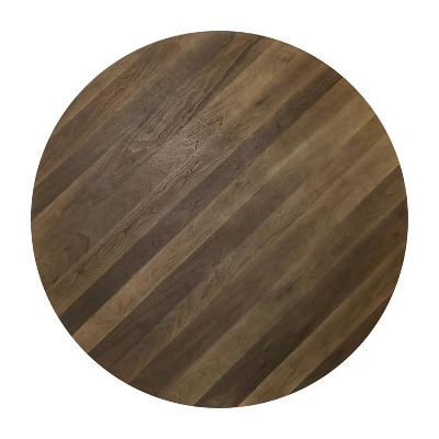 5pc Raven Transitional Round Dining Table Set Walnut/Dark Chocolate - HOMES: Inside + Out 4 5pc Raven Transitional Round Dining Table Set Walnut/Dark Chocolate - HOMES: Inside + Out - Image 4