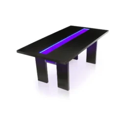 7pc Stevenson Glass Insert Open Shelf W/Led Lights Dining Table Set Black - HOMES: Inside + Out 10 7pc Stevenson Glass Insert Open Shelf W/Led Lights Dining Table Set Black - HOMES: Inside + Out -HOMES: Inside + Out Store GUEST 7f0d2339 2ed9 4d4e 9497 28c297fa559d