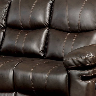 Orvis Bonded Leather Reclining Sofa Brown - HOMES: Inside + Out 3 Orvis Bonded Leather Reclining Sofa Brown - HOMES: Inside + Out - Image 3