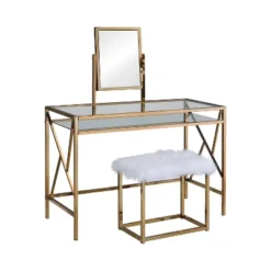 Burdette Contemporary Vanity Table Set - HOMES: Inside + Out 6 Burdette Contemporary Vanity Table Set - HOMES: Inside + Out -HOMES: Inside + Out Store GUEST 82028cd3 4f76 4f67 8d33 7822f0082f83
