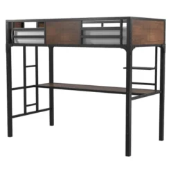 Twin Navii Industrial Loft Bed Black - HOMES: Inside + Out -HOMES: Inside + Out Store GUEST 850101ab ec3e 466d ac17 a2e5070cf934