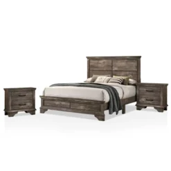 3pc Jacobi Bed With 2 Nightstands Gray - HOMES: Inside + Out -HOMES: Inside + Out Store GUEST 8556dd56 5ac4 4897 9194 940c93aa7a84