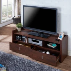 Flatcar Multi Functional Storage TV Stand For TVs Up To 65" Vintage Walnut - HOMES: Inside + Out -HOMES: Inside + Out Store GUEST 86b41694 4cb0 4fb5 85fd 68f9954d8eda