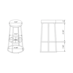 Set Of 2 33" Pilat Barstools With Wood Seat Warm Oak - HOMES: Inside + Out -HOMES: Inside + Out Store GUEST 885f7b20 07ee 4d71 b7d8 d41c69ef671e 1