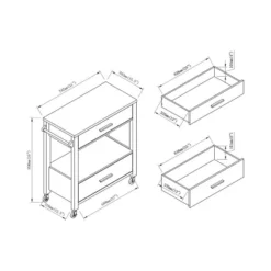 Umberra 2 Drawer Kitchen Cart Red Cocoa - HOMES: Inside + Out -HOMES: Inside + Out Store GUEST 8a0615e4 9f20 4eb4 86ce ee20ad2460dc