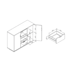 Roslyn Modern Multi-Storage Buffet Espresso - HOMES: Inside + Out 7 Roslyn Modern Multi-Storage Buffet Espresso - HOMES: Inside + Out -HOMES: Inside + Out Store GUEST 8a52a9c5 58b4 4352 b229 5975fc634f01