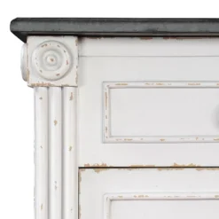 Magg 4 Drawer Jewelry Chest With Flip Up Mirror Antique White/Antique Gray Two Tone - HOMES: Inside + Out -HOMES: Inside + Out Store GUEST 8a870a05 c436 4a91 8582 77fd34e1cedc