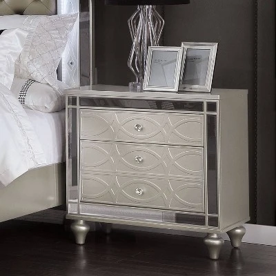 2pc La Mesa Nightstand And Dresser Set Silver - HOMES: Inside + Out 5 2pc La Mesa Nightstand And Dresser Set Silver - HOMES: Inside + Out - Image 5