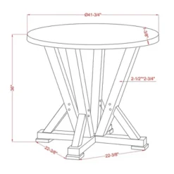 41" Naxti Rustic Round Counter Height Table Light Oak/Antique White - HOMES: Inside + Out -HOMES: Inside + Out Store GUEST 8e970495 08b2 4982 a18a bb0a7976eb7b