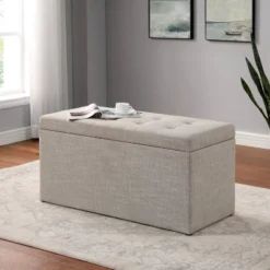 Hilltop Storage Bench With 2 Ottomans Beige - HOMES: Inside + Out 10 Hilltop Storage Bench With 2 Ottomans Beige - HOMES: Inside + Out -HOMES: Inside + Out Store GUEST 919c788c 6c10 4a36 80d6 98abbba11e31