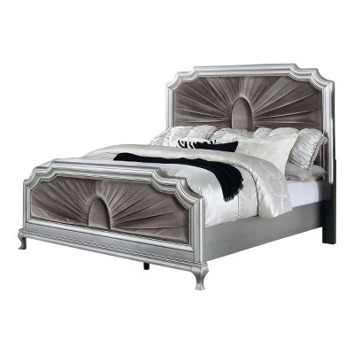 3pc Queen Bentlee Bedroom Set With 2 Nightstands Silver/Warm Gray - HOMES: Inside + Out 3 3pc Queen Bentlee Bedroom Set With 2 Nightstands Silver/Warm Gray - HOMES: Inside + Out - Image 3