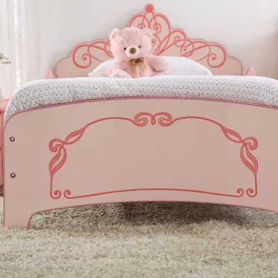 Twin Nemma Princess Crown Twin Bed Pink - Homes: Inside + Out 3 Twin Nemma Princess Crown Twin Bed Pink - Homes: Inside + Out - Image 3