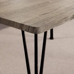 3pc Fairlands X Cross Back Dining Table Set Gray/Dark Bronze - HOMES: Inside + Out -HOMES: Inside + Out Store GUEST 9b0af660 2383 4489 9fdc ad6aec01bd11