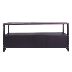 70" Flash Meadow Storage TV Stand For TVs Up To 75" Sand Black/Dark Walnut - HOMES: Inside + Out -HOMES: Inside + Out Store GUEST 9b3b1875 8b7b 4d6a a9ec 506a48ba68bc